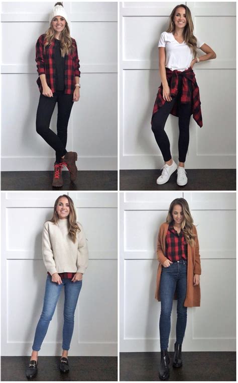 plaid shirt outfit ideas